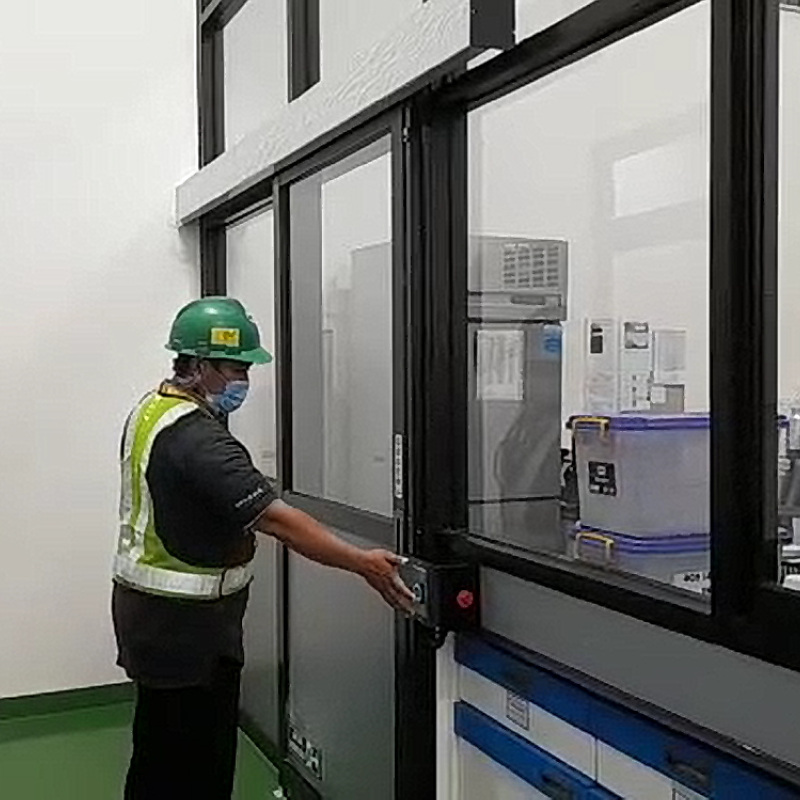 Gambar Detail Pemasangan Sliding Door 125 kg Type B Lab