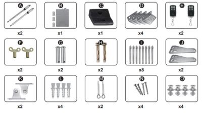 kelengkapan dual swing gate