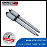 FOTO GATE PRO X ELECTRIC SWING GATE DUAL OPENER 250 KG MESIN PAGAR AYUN MURAH