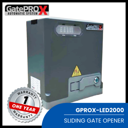 FOTO GATE PRO X MESIN PAGAR SLIDING OTOMATIS 2 TON LED GPROX-LED2000 TERBARU