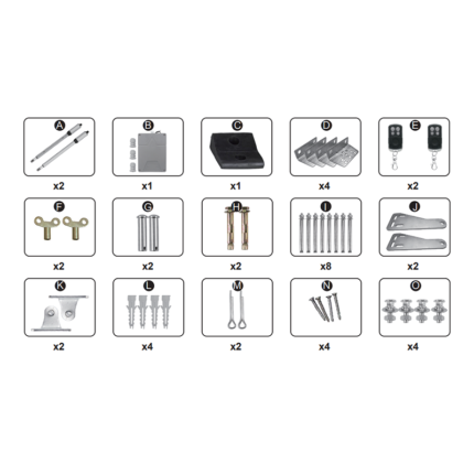 FOTO KELENGKAPAN GATE PRO X MESIN SWING GATE OTOMATIS 250 KG AUTOMATIC OPENER MURAH