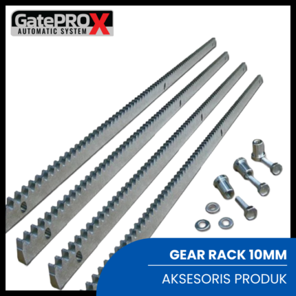 FOTO PRODUK GEAR RACK 1 METER STEEL TRACK SLIDING GATE 10MM GATE PRO X