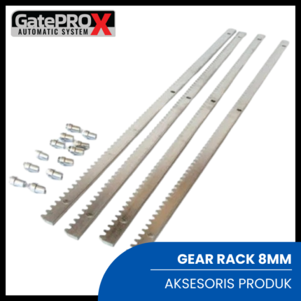 FOTO PRODUK GEAR RACK STEEL 8MM 1 METER SLIDING GATE OPENER GATE PRO X READY STOCK
