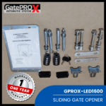 GAMBAR KELENGKAPAN PUSAT MESIN PAGAR SLIDING GATE PRO X 1.6 TON AUTOMATIC OPENER LED GPROX-LED1600