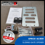 GAMBAR KELENGKAPAN GATEPROX MESIN PAGAR GESER AC 800 KG OTOMATIS SLIDING GATE FULLSET